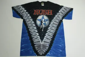 Rush Tie Dye Vintage Y2K Liquid Blue Concert Prog Rock T-Shirt