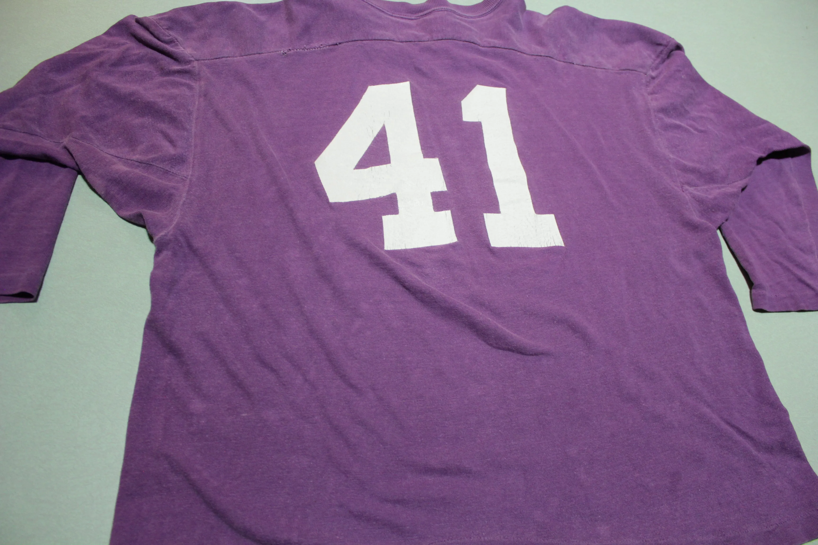 Russell Athletic WPL 7232 Vintage 70's Purple Machine #41 Football Jersey T-Shirt