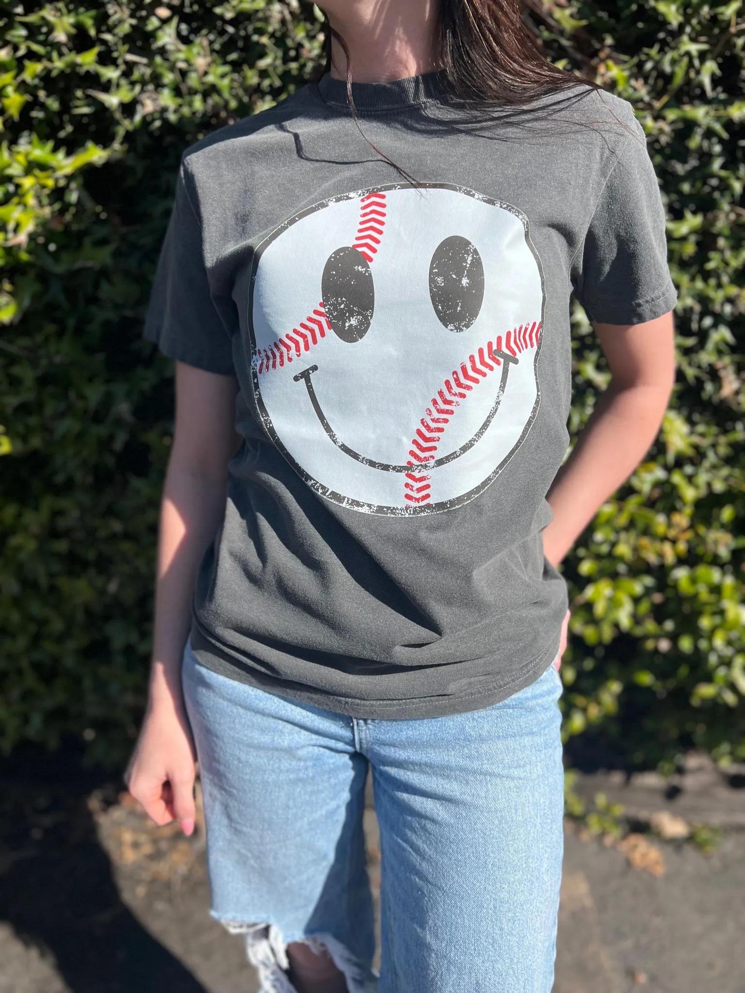 Smiley Baseball Tee